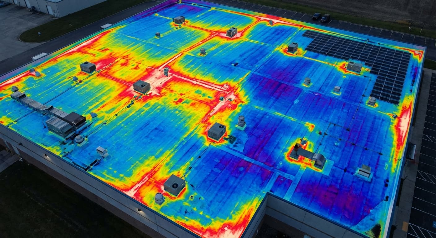 Thermal drone imagery used to detect infrastructure anomalies