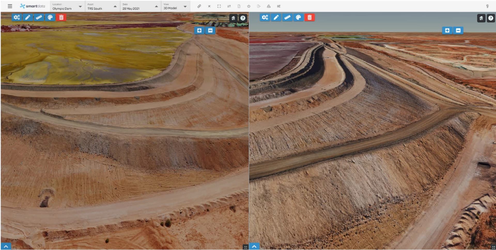 2D orthomosaic mapping software comparison view