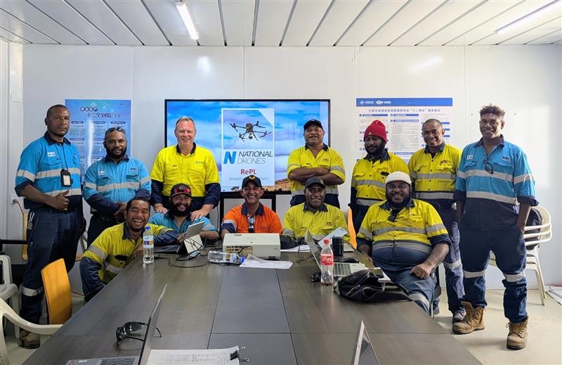 RePL class group in a National Drones training room